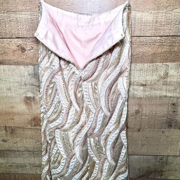 2 Piece Madison James Champagne Size 0 Prom NWT Formal Evening Pageant Wedding - Picture 8 of 13